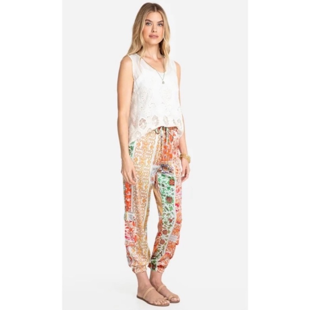 Johnny Was BIYA Melino Stretch Silk Pants Size XL